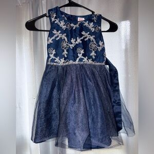Wonder Nation Navy Blue Floral Dress